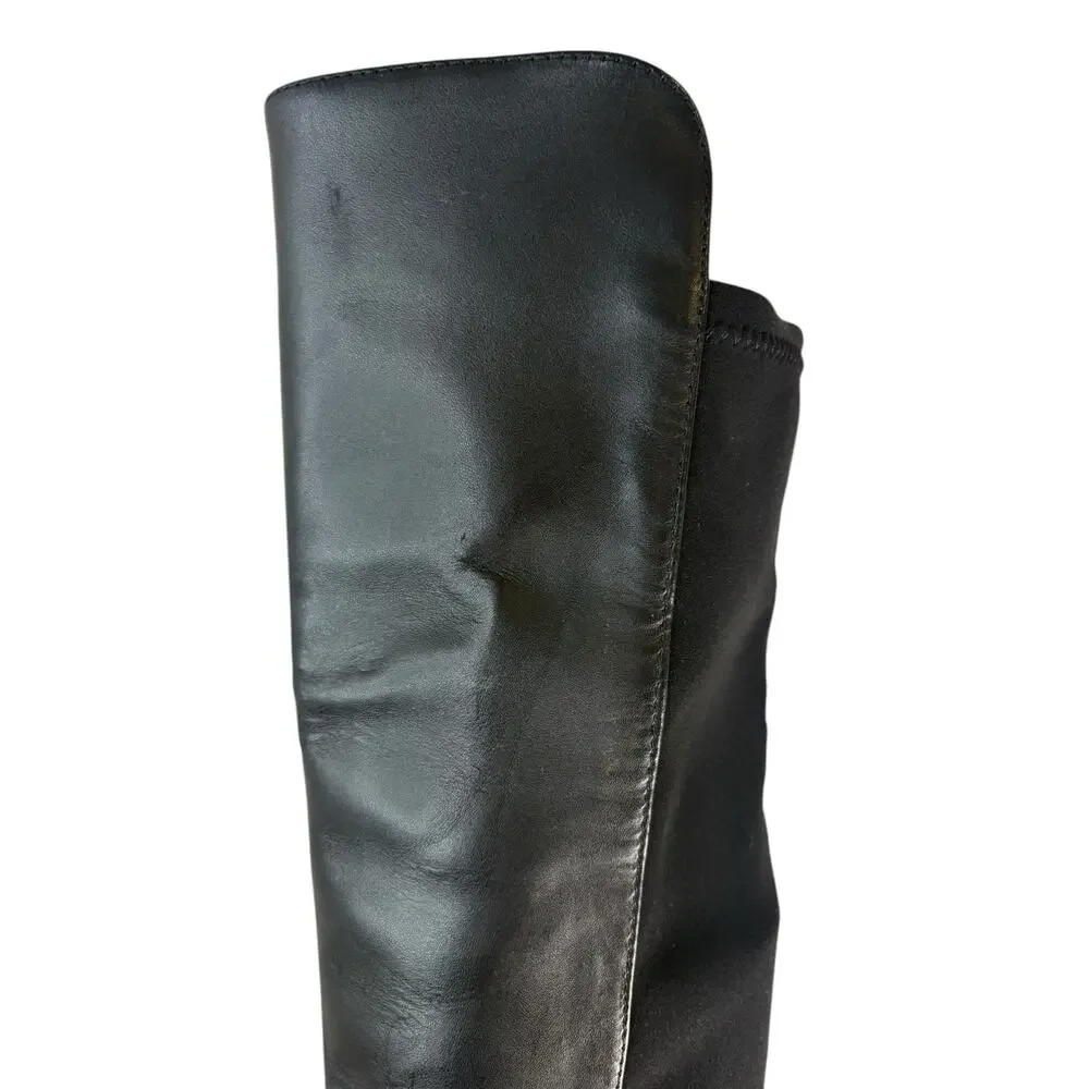 Stuart Weitzman 5050 Over The Knee Boot Leather Suede Grunge Classy Edgy Chic 6B